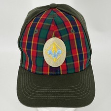 Webelos Hat - S/M Flex Stretch Plaid Baseball Cap EUC - Boy Scouts of America