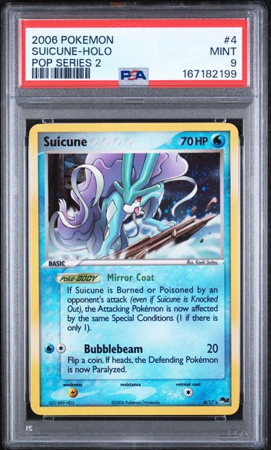 2006 POKEMON POP SERIES 2 #4 SUICUNE HOLO PSA 9 MINT