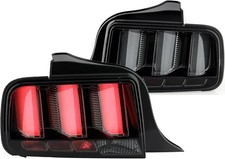 Sequential Tail Lights For 2005-2009 Ford Mustang Black Smoked Led Sequential
