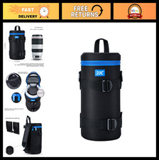 Deluxe Camera Lens Case Pouch for 4.3" x 8.8" Lenses - Fits Canon Nikon Lenses
