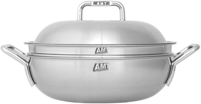 Dongwon Metal 316TI 5 Layers stainless steel Nonstick Party Wok With Lid 11"