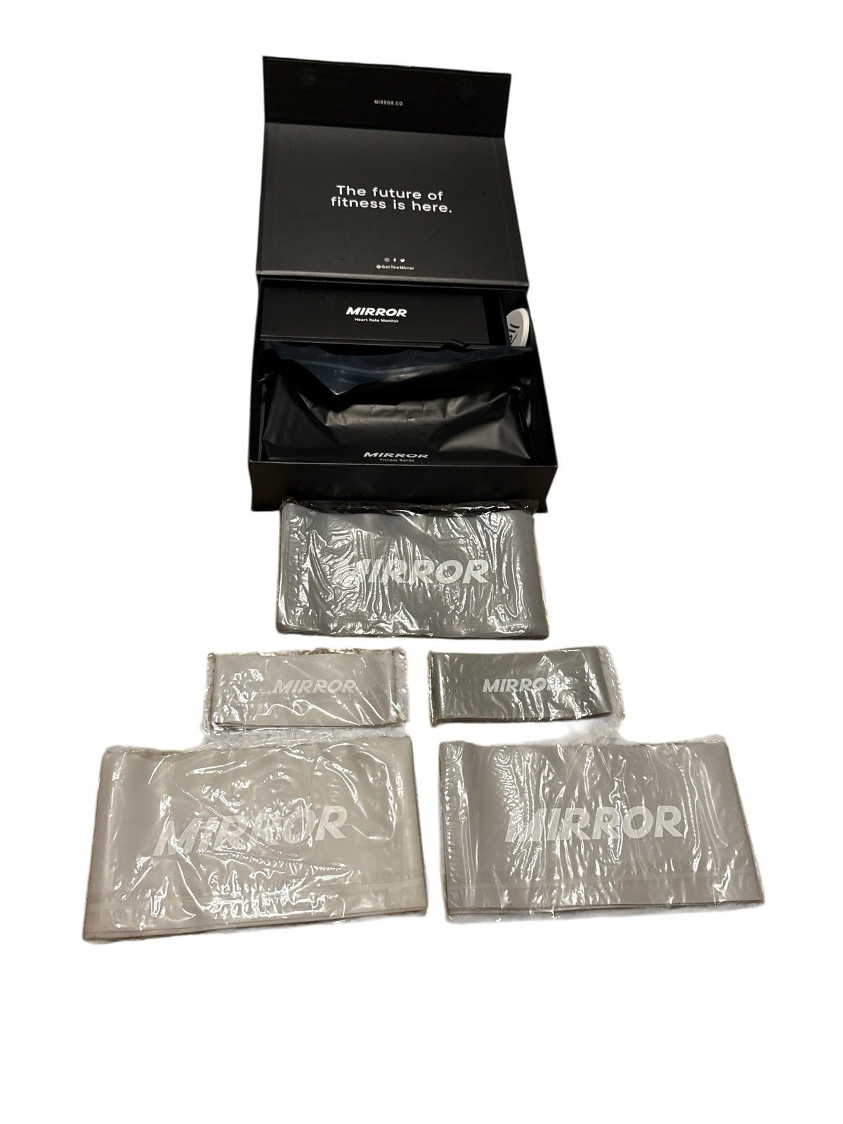Lululemon X Mirror Starter Pack Heart Rate Monitor Exercise Bands Bundle New