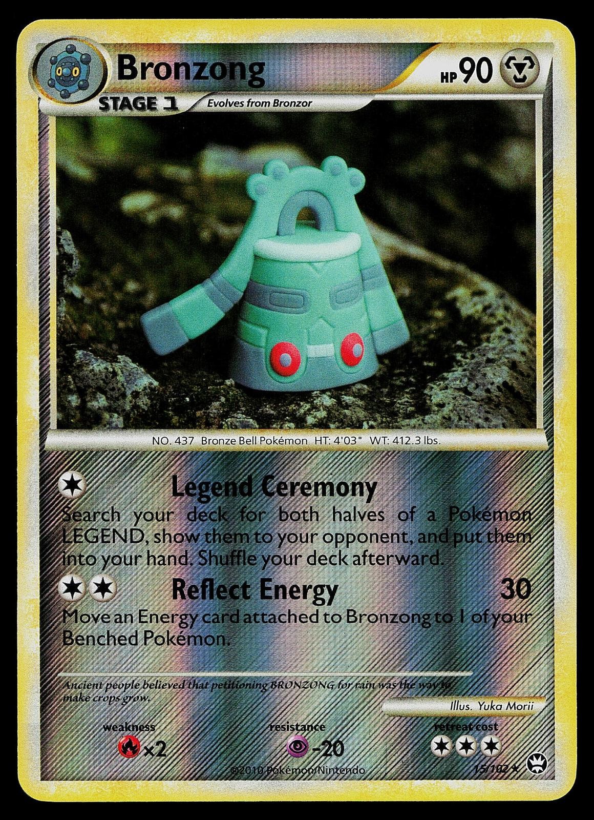 Pokemon Card - Bronzong HGSS Triumphant 15/102 Reverse Holo Rare