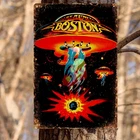 Vintage Boston Rock Band Tin Metal Signs Home Retro Wall Art for, Bar & Outdoor