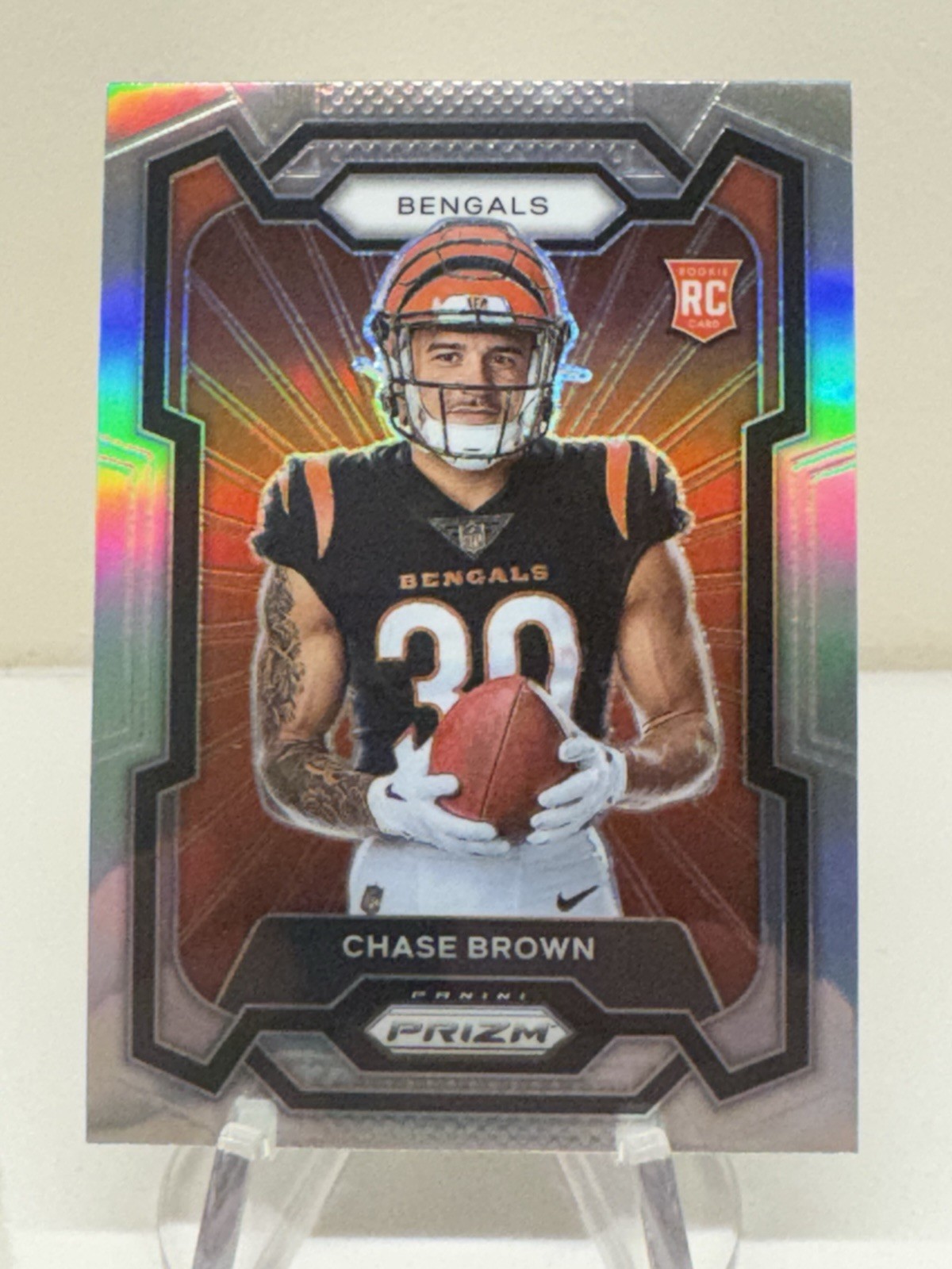 2023 Panini Prizm - Rookie Variation Silver Prizm #335 Chase Brown (RC)