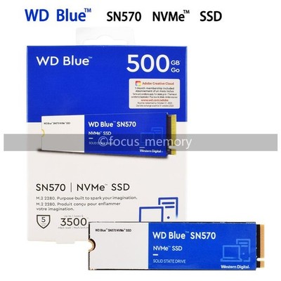 WD BLUE SN570 SSD 500GB M.2 NVMe Interne Solid State Drive für Laptop / Desktop