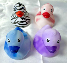 Rubber Ducks Jeep Lovers Lot of 4 Tie Dyed Zebra Party Favors JEEP DUCKING
