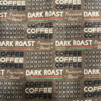Food Network Kitchen Hand Towel Dark Coffee Beans Espresso Cappuccino Brew Cafe