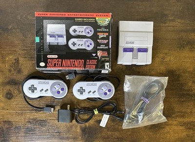 Nintendo Classic Mini Super Nintendo Console W/2 Controllers & Box (No Manual)