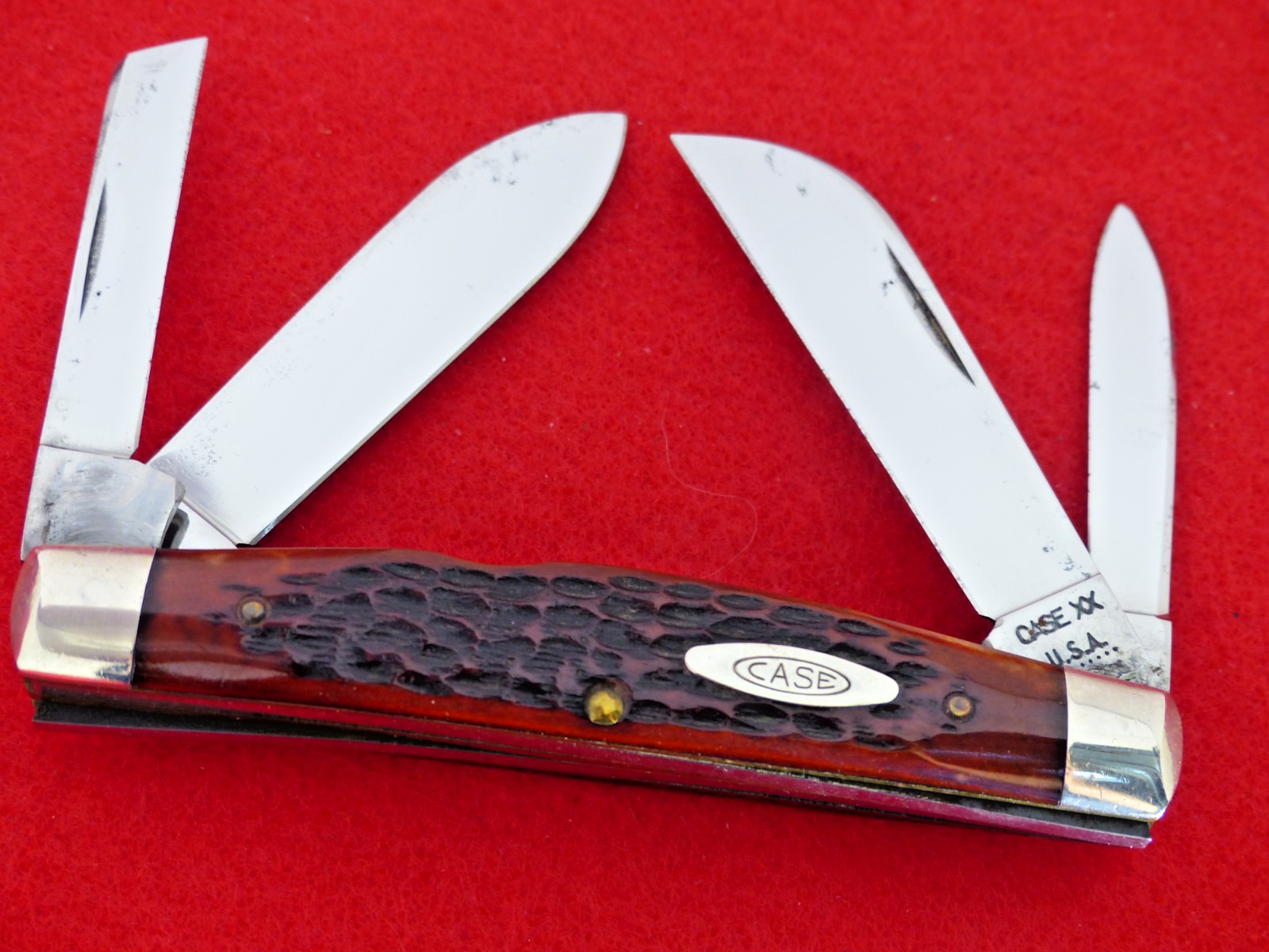 Case XX USA 6488 congress pretty red bone 1972 knife
