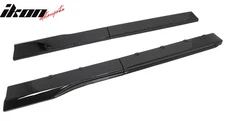 For 24-26 Ford Mustang R Style 2PCS Side Skirts Add On Splitters Gloss Black ABS