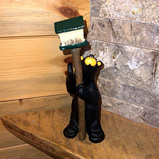 BearFoots Bear "Birdhouse" Jeff Flemming Big Sky Carvers Black Bear Figurine