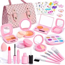 Play Makeup Set for Kids 3-5, Pretend Kids Fake Makeup Kit for Toddlers, Little