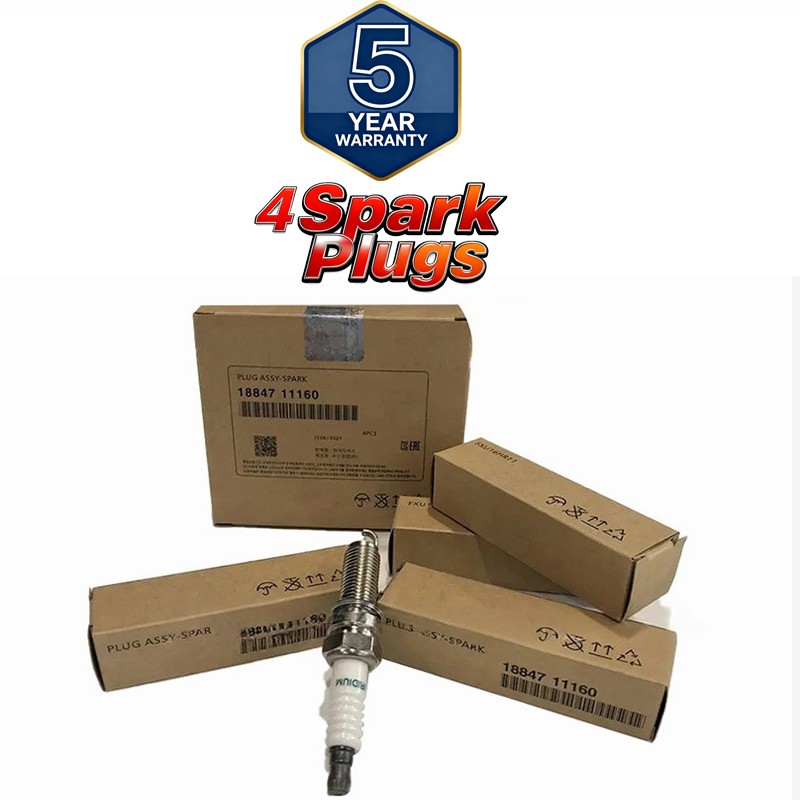 4PCS New 1884711160 SPARK PLUG For 11-16 Sonata Tucson Optima Sorento 2.4L