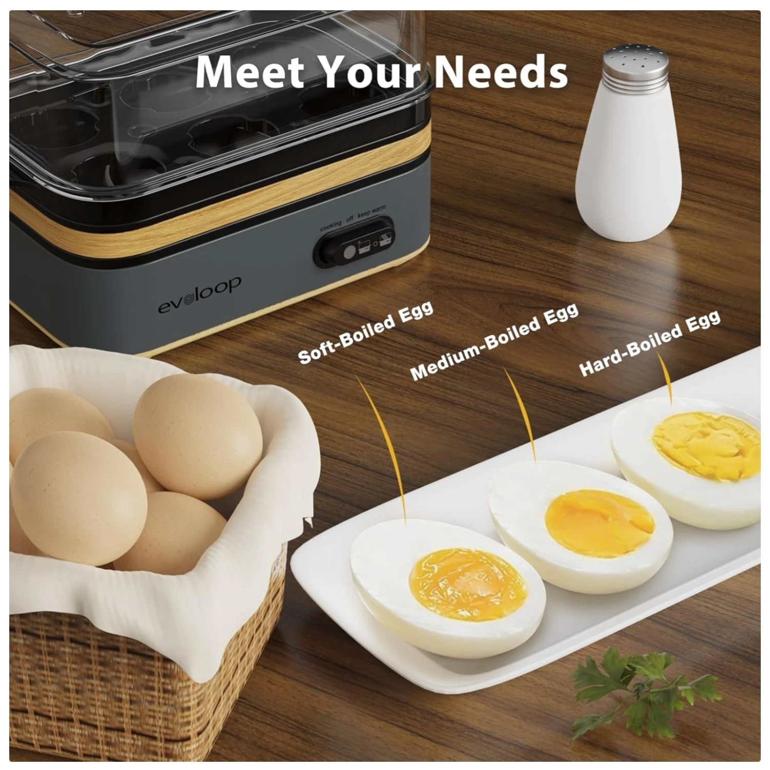 Rapid Egg Cooker for Soft, Medium, Hard Boiled Eggs