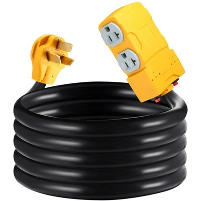 10 FT 220 to 110 Adapter Compatible with NEMA 10-50P to 4X 5-20R/15R with 20 ...