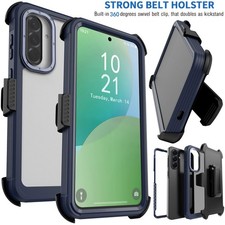 For Samsung Galaxy A06/A16/A26/A36/A56 5G Heavy Duty Clear Case Cover /Belt Clip