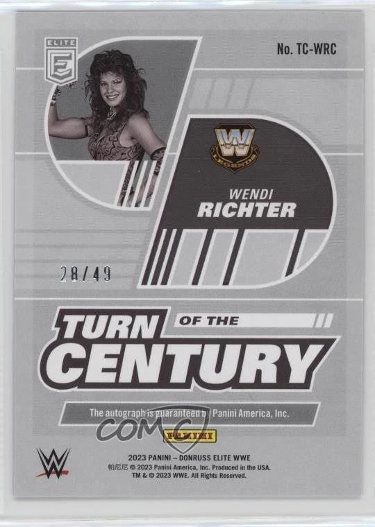 2023 Donruss Elite WWE Turn of the Century Signatures Red /49 Wendi Richter Auto - Image 2 of 2
