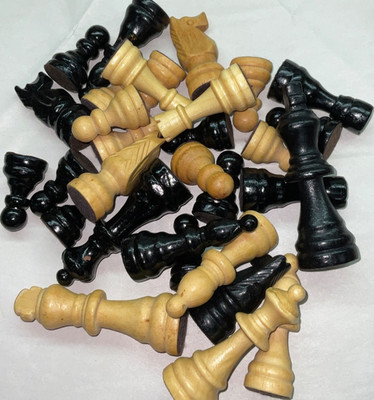 Wood Chess Pieces YOU PICK REPLACEMENT PIECE Wooden Unweighted 3 + King