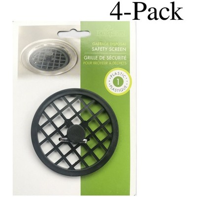 Fox Run Plastic Garbage Disposal Safety Screen, 3 Inches - Black (4-Pack)