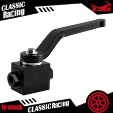 New Brake Line Lock Shut Off Valve 1/8" NPT Billet Aluminum Black