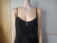 ZARA BLACK STRAPPY DRESS AJUSTABLE STRAPS ZIP FRONT DIAMONTIES SIZE 18~~ BNWOT