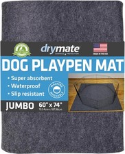 Dog Playpen Mat 60x74 Super Absorbent Waterproof Slip-Resistant Machine Washable