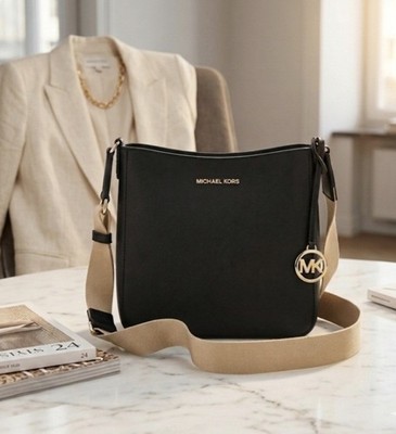 MICHAEL KORS   JET SET TRAVEL CROSSBODY  SCHULTERTASCHE TASCHE SCHWARZ GOLD 