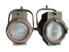 (2X) Vintage Photogenic Machine Vari-Beam Industrial Film Studio Spot Light Lamp