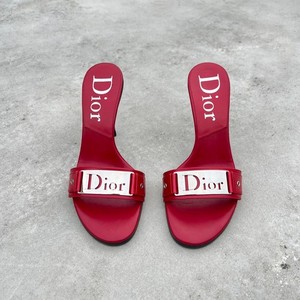 Dior ピンク ミュール　ヴィンテージ Dior mules logo - Gem