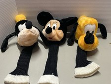 Set 3 Disney Mickey Mouse,Goofy,Pluto Golf Headcover  s Pre-Owned