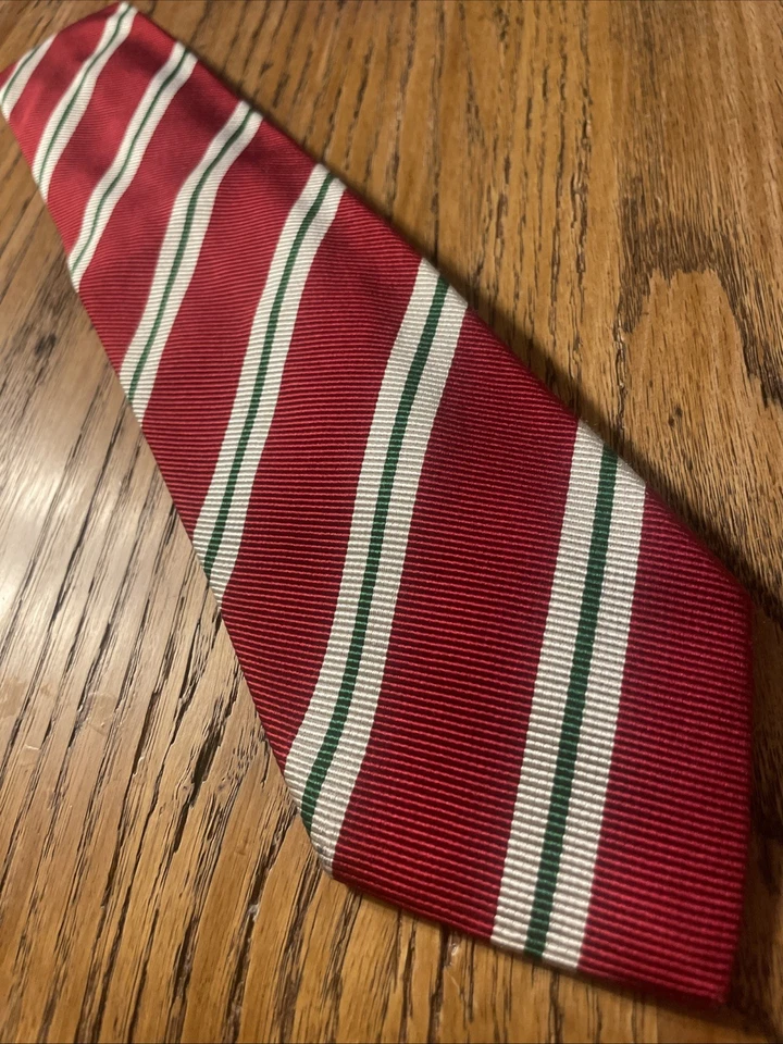 Corbata de seda Hugo Boss Golf Repp usada en excelente estado corbata regimiento rayas hecha en Italia Foto 2 de 4