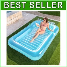 Spacious Inflatable Tanning Raft Float Bed – Perfect for Summer Fun & Sunbathing