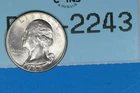 1944 BU 25C WASHINGTON SILVER QUARTER EARLY US TYPE COIN RAW-2243