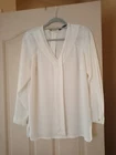 M&S Collection Long Sleeved Ivory Blouse Size 14.