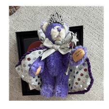 World of Miniature Bears Theresa Bear 1997 Purple Mini Plush w/ Wings Case LE