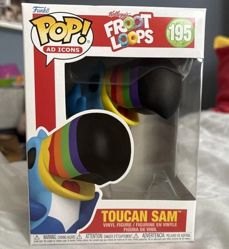 Funko Pop Ad Icons /Toucan Sam /#195 /Froot Loops /2023 Vaulted /NIB.