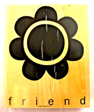 Flower Friend Large Rubber  Wood Stamp by 2007 Stampin Up 5" x 6"