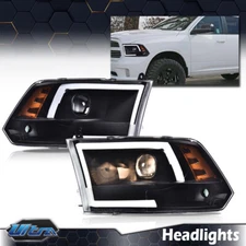 Fit For 2009-18 Dodge Ram 1500 2500 3500 LED DRL Projector Headlights Headlamps