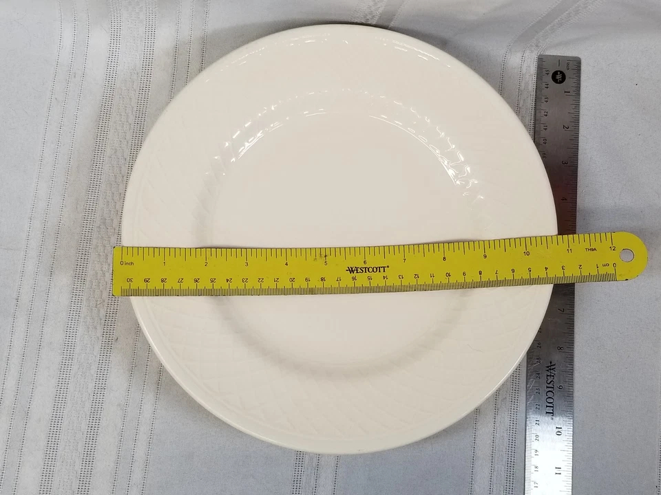 3 platos de cena de celosía franciscana blanco/crema Foto 2 de 3