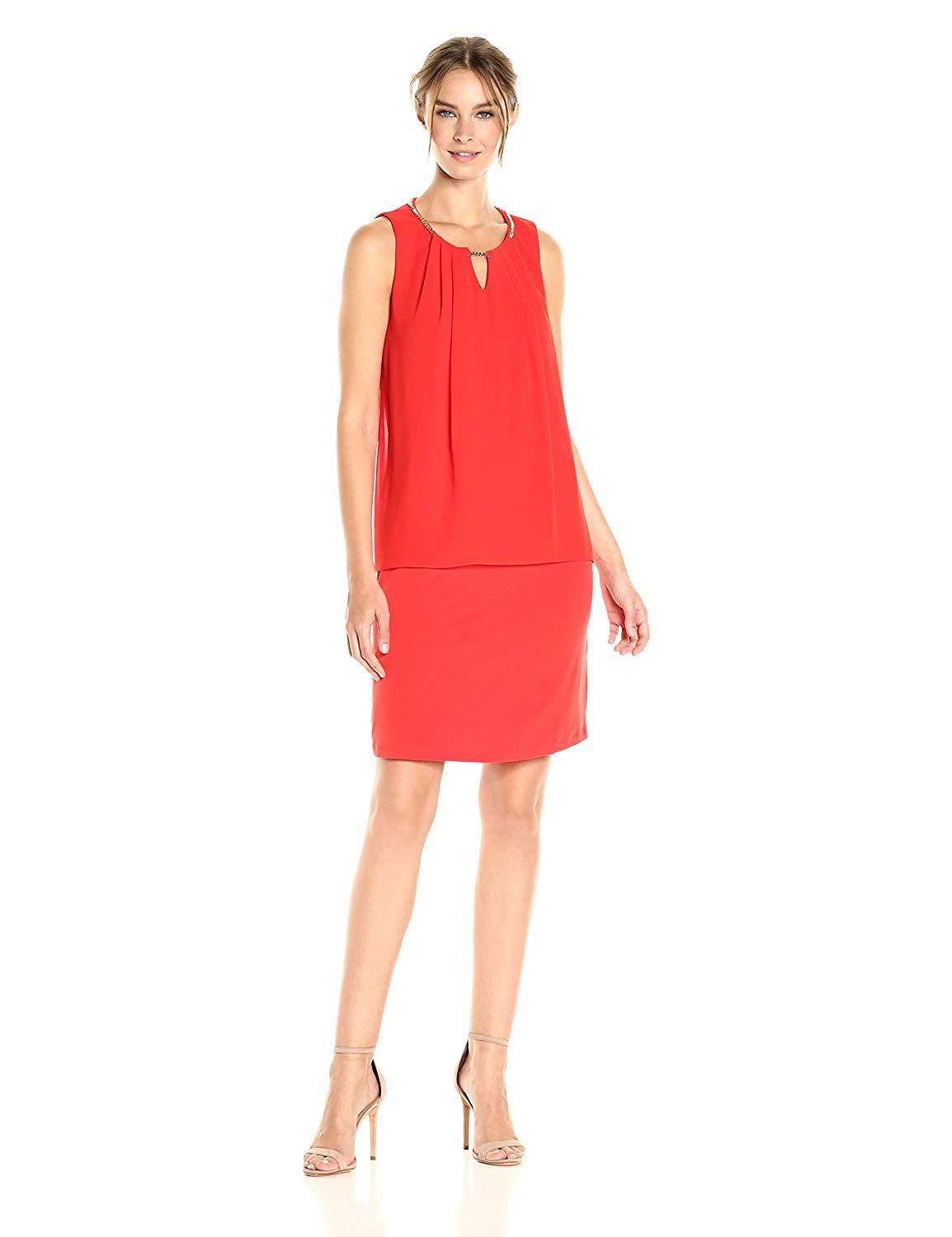 calvin klein pleated dress