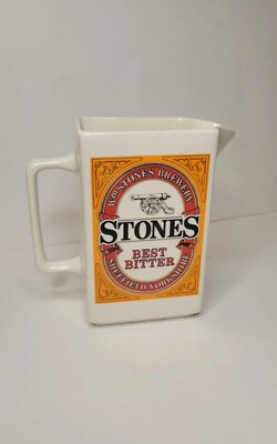 Vintage Ceramic Pottery ''Stone's'' Brewery Advertisement Beer Pitcher Yorkshire 