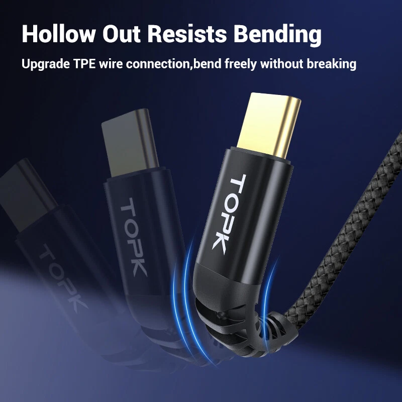 USB Type-C Charger Charging Cable For OPPO A53 A54 A55 A73 A74 A93 A94 A95 5G UK - Image 2 of 4