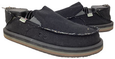 Sanuk Men's Vagabond St Hemp Slip On Comfort Walking Shoes Black Size:8 167Q