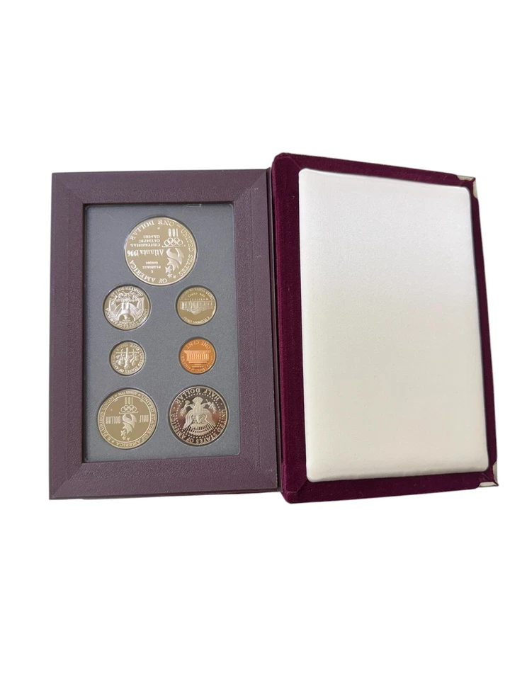 1996 Prestige Proof Set Atlanta Olympics Commemorative Coin US Mint OGP Box COA - Image 4 of 4