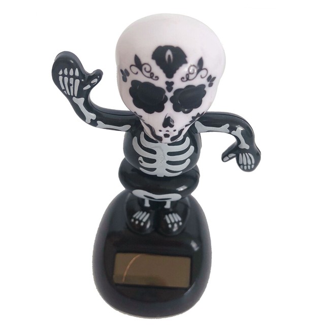 Solar Power Toy Dancing Skeleton Home Car Dashboard Window Ornament