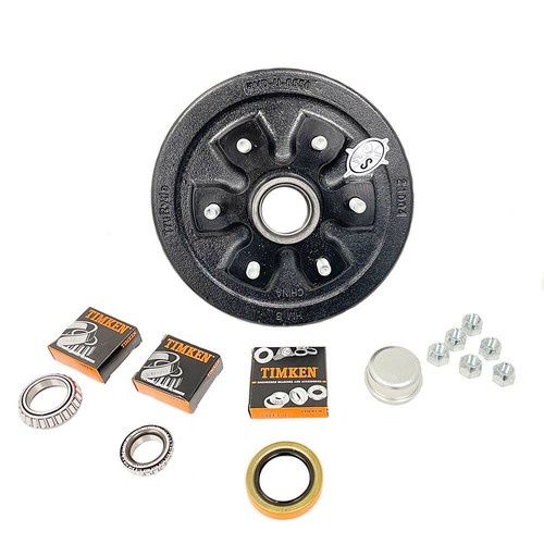 Southwest Wheel Pro 6 on 5.5" Trailer Brake Hub Drum Kit for 3,500 lbs. axle 