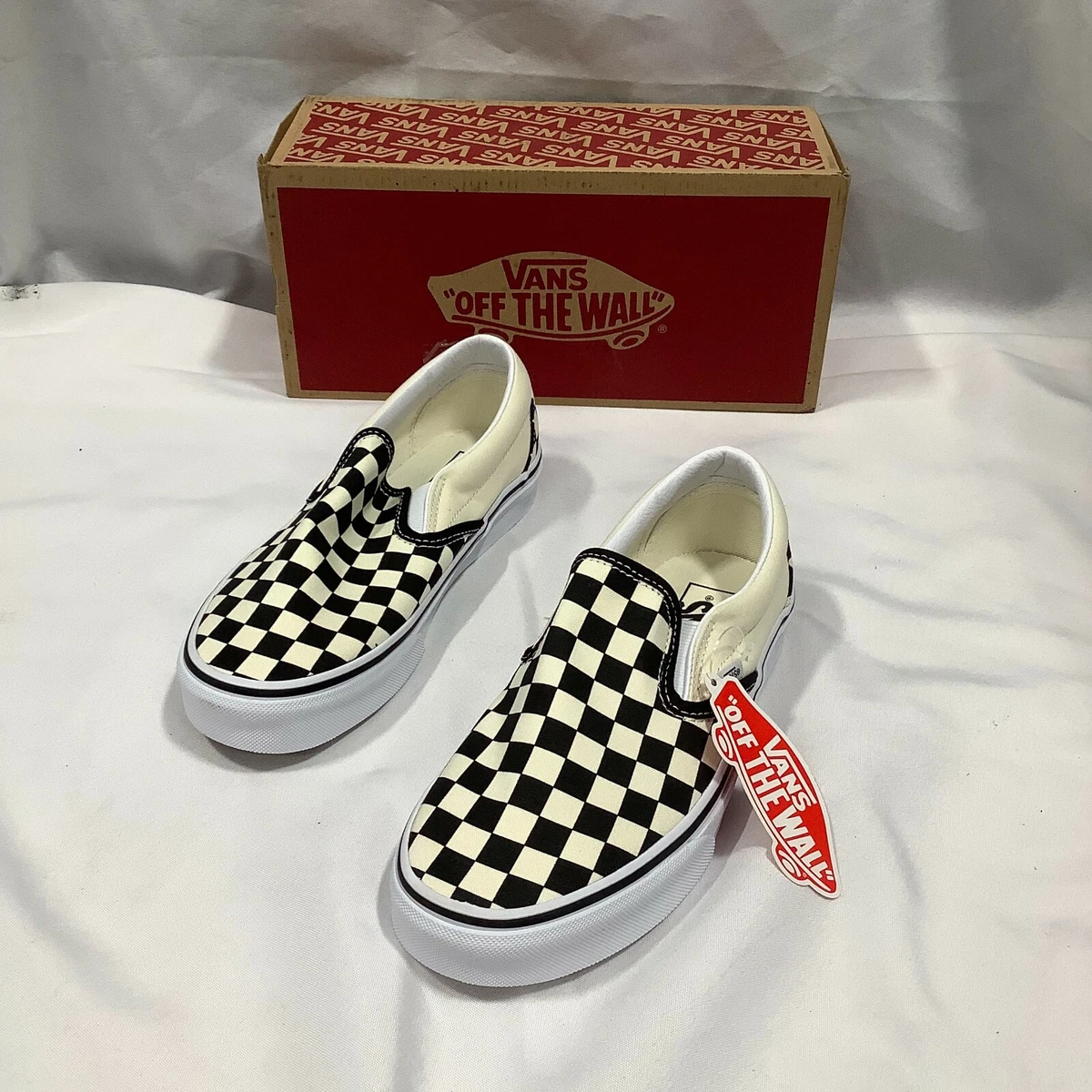 Gingham vans shop black and white