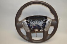 2016-2017 INFINITI QX80 STEERING WHEEL LEATHER BROWN W/ CRUISE SWITCH OEM