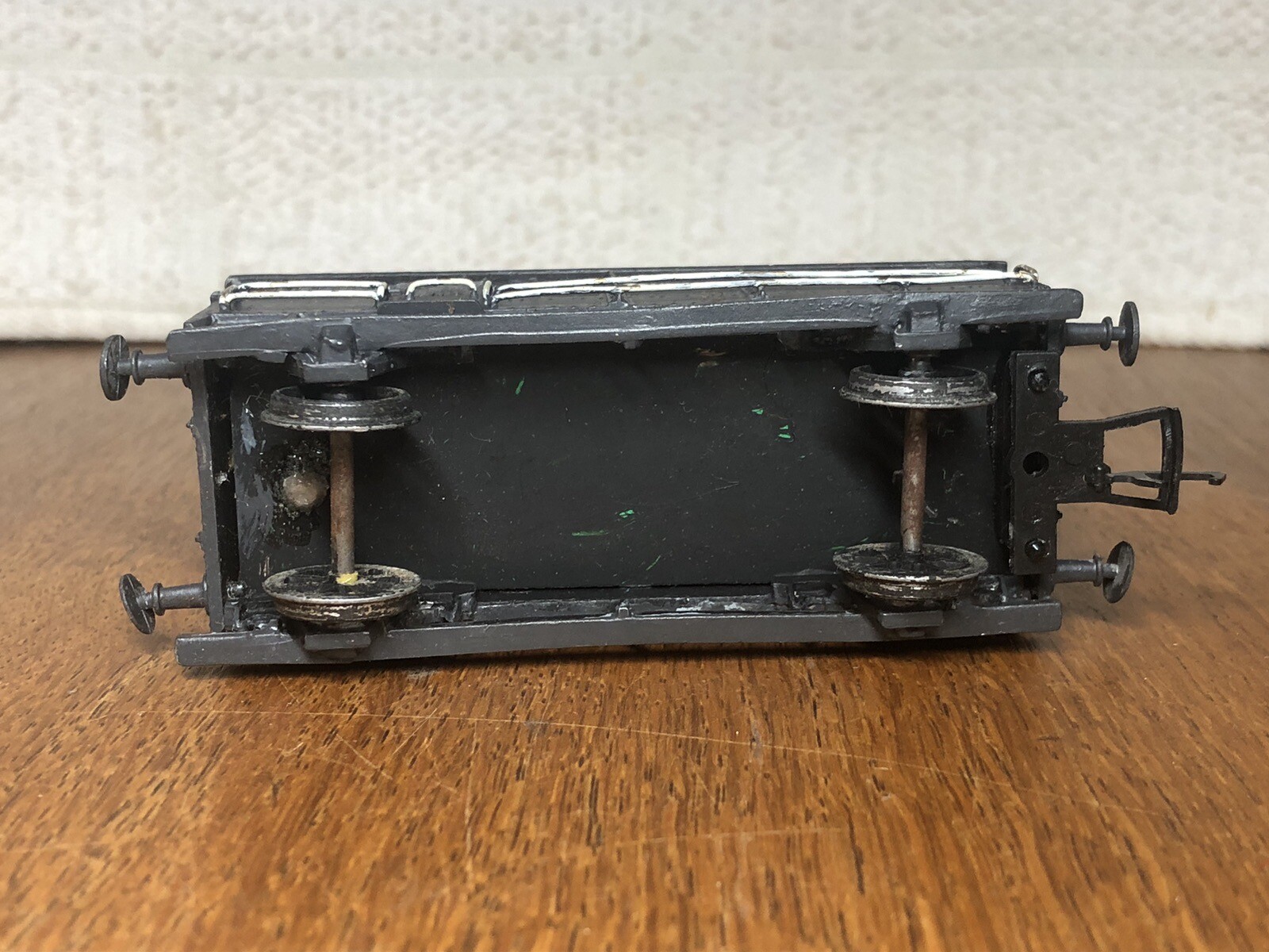 Two Kit Built Wagons Diecast Brake Van x1 & Brass Etched Flat Wagon x1